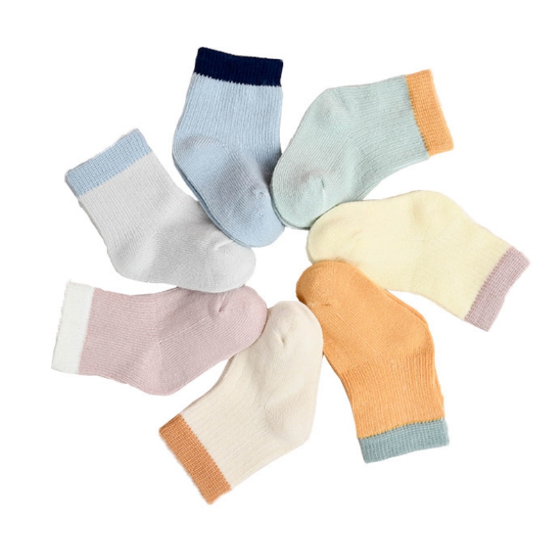 2Pair/lot new children's socks color matching thin cotton baby children's socks