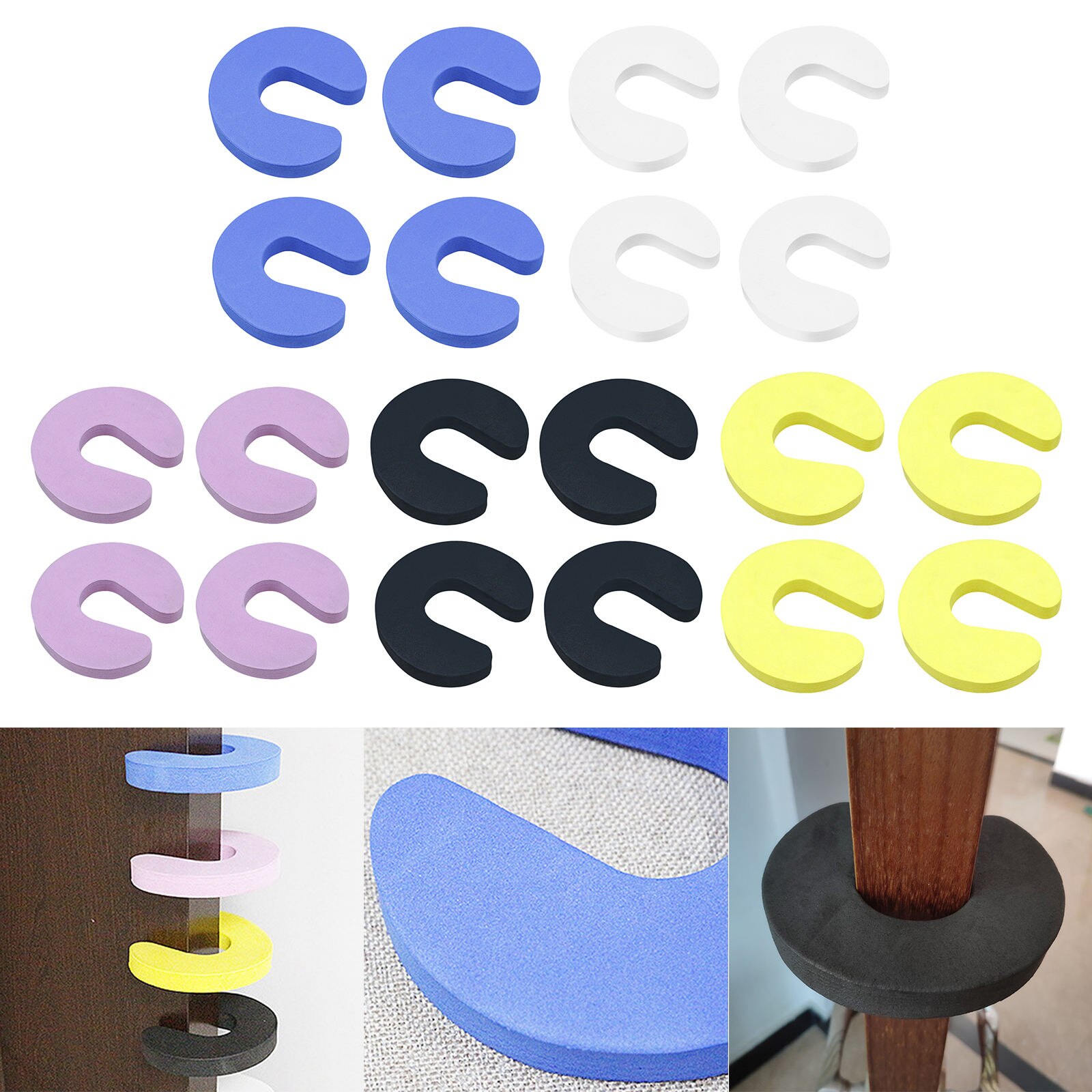 Soft Door Stopper Pinch Guard for Baby Finger Protector Baby Children Infant Child Proof Door Stop Universal Door Slam Stopper