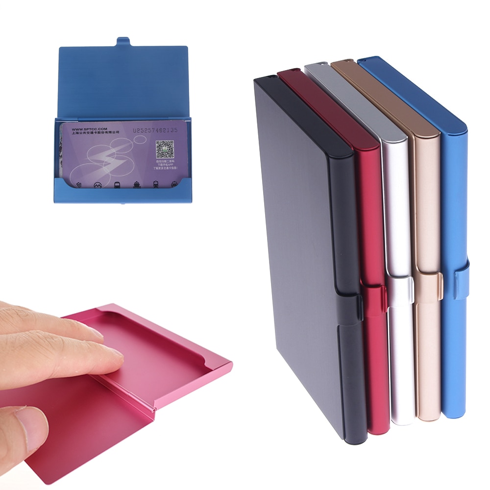 Creative Business Card Case Stainless Steel Aluminum Holder Metal Box Cover Credit Men Business Card Holder Card Metal Wallet