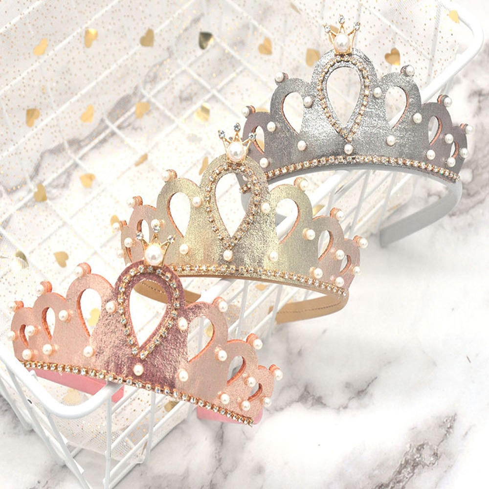 Children's Crown Headband Princess Crystal Head Jewelry Kids Rhinestone Hairpin Girls Temperament Headband Hair Jewelry