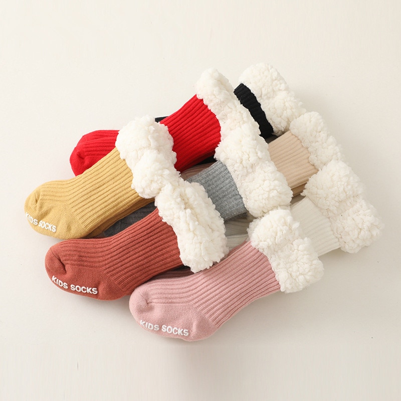 Lawadka 0-4T Winter Thick Baby Socks Cotton Velvet Warm Newborn Toddlers Anti Slip Floor Snow Kids Socks For Girls Boys Children