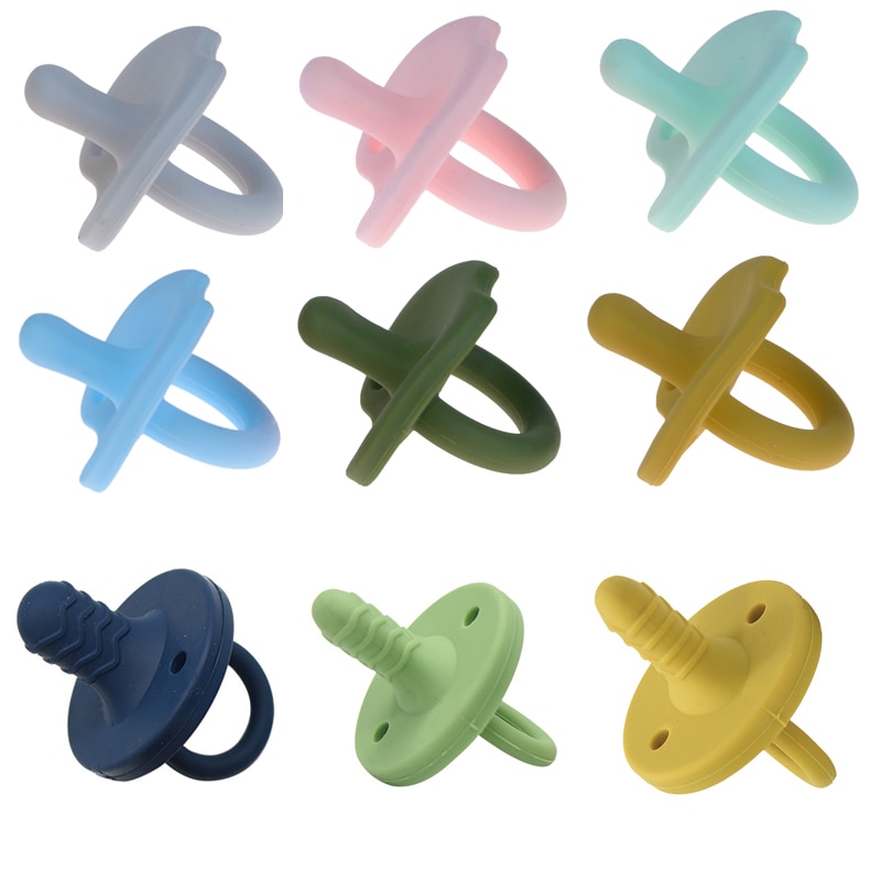 1pc Food Grade Silicone Pacifier Baby Pacifier Nipple Newborn Dummy Infant Round Nipple Soother Pacifier Teething Toys Baby Care