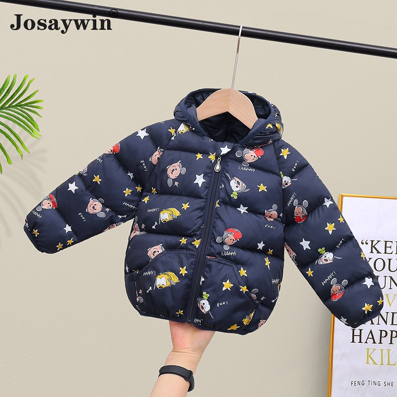 Winter Jacket for Kids Boys Girls Hooded Parkas Coat Puffer Jacket Print Warm Jacket for Girls Coats Thicken Children's Jac
