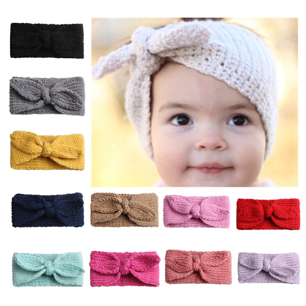 Baby Accessories New Children's Cute Rabbit Ears Wool Hairband Baby Ear Protection Baby Fashion Hairband Headband for Baby 