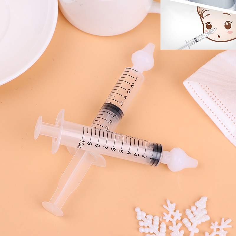 2pcs 10ml Baby Care Nose Cleaner Needle Tube Infant Clean Rhinitis Nasal Washer