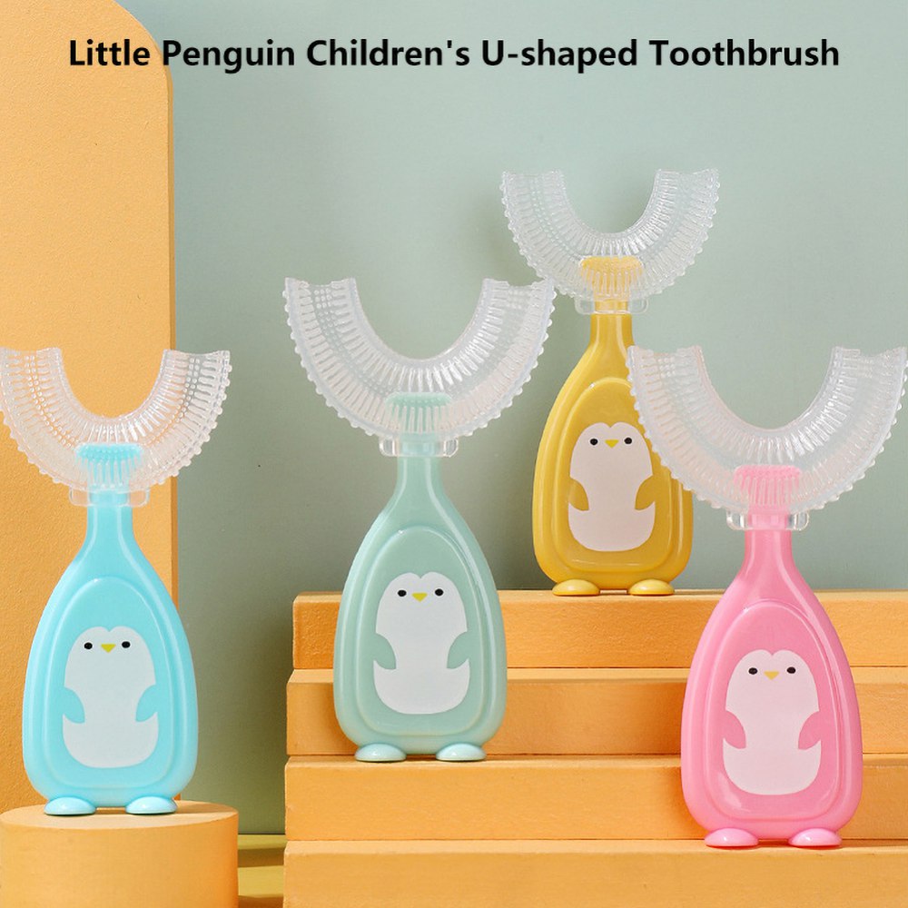 Manual Children's U-shaped Toothbrush Safety Silicone Toothbrush