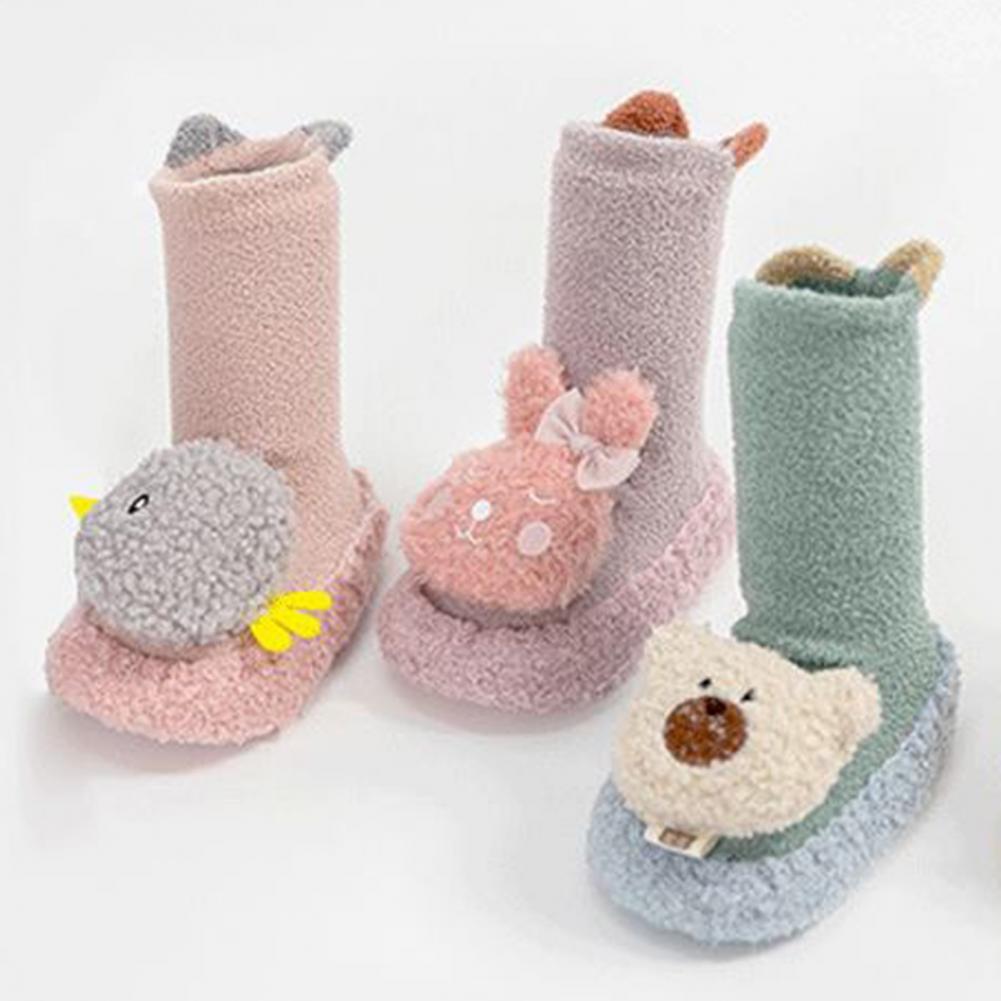 1 Pair Floor Socks Portable Skin-friendly Sweat Absorbing Breathable Comfortable Floor Socks Baby Socks for Winter