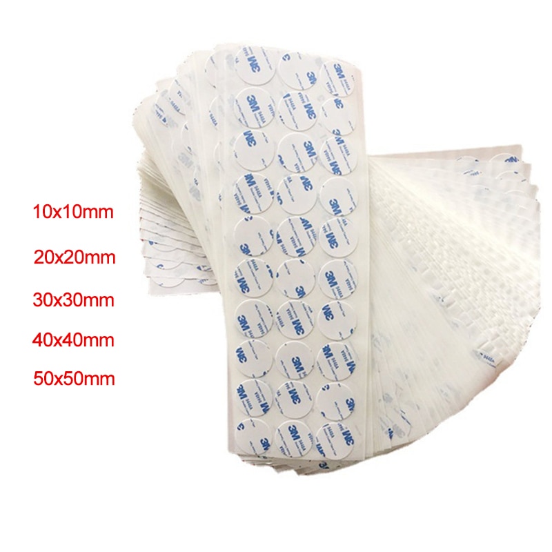 200pcs Round Double-Sided Tape Adhesive Double Sided Tape Strong Ultra Thin High Adhesive Cotton cinta doble cara adhesiva