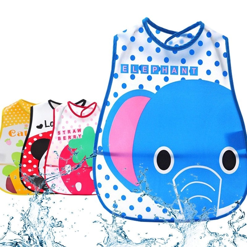Cartoon Baby Bibs Eva Waterproof Newborn Feeding Kids Saliva Towel