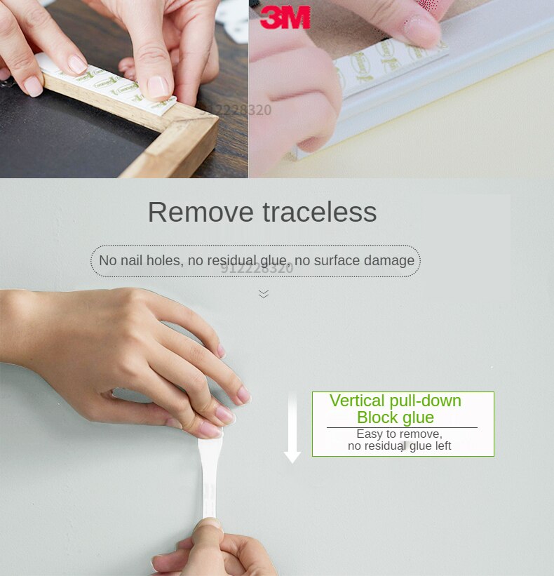 Traceless glue hook replacement strip Strong Self Adhesive Hook a Velcros Adhesive for DIY Accessories Photo frame mural