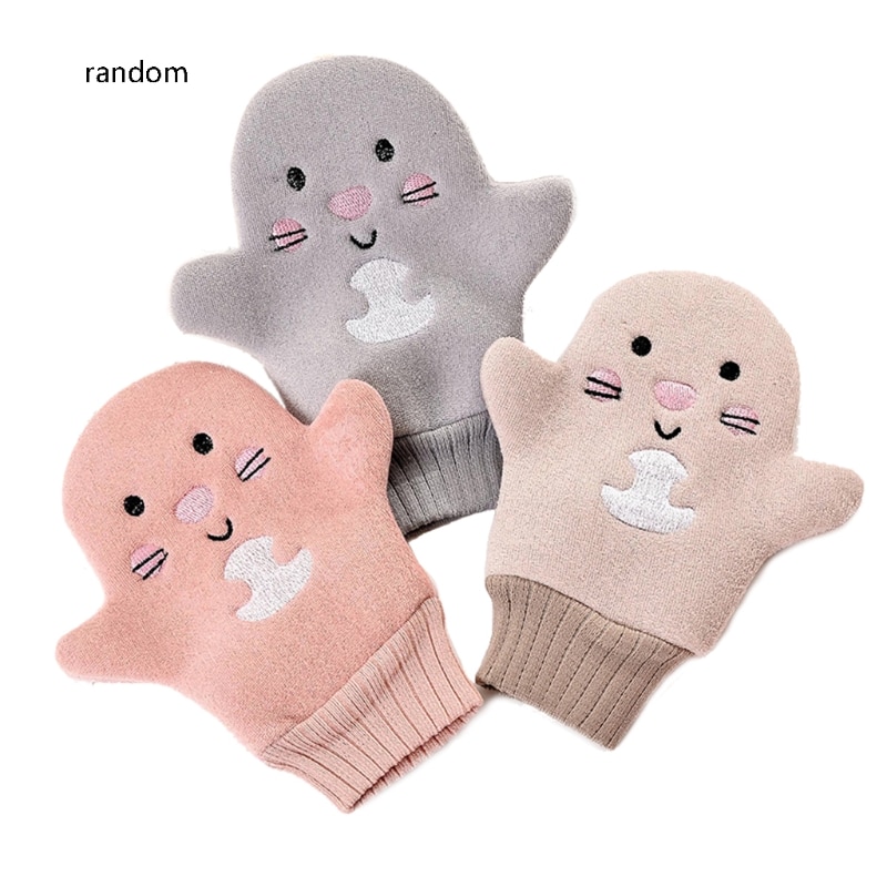 for Creative Baby Bath Gloves Children Cartoon Cactus Bath Mitt Washcloth Scrubbing Gloves Body Clean Sponge Bathroom