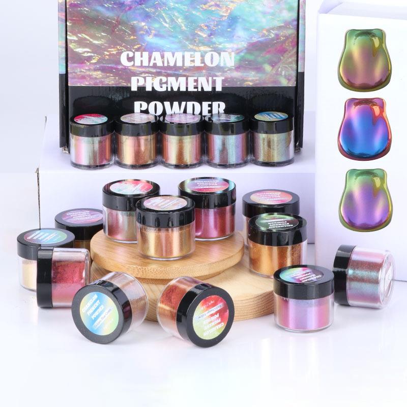 Mirror Chameleons Resin Pigment Pearlescent Epoxy Resin Magic Discolor Powder Glitter Resin Colorant Jewelry Making Dye
