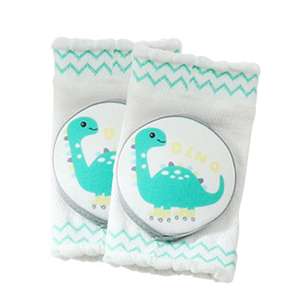 1 Pair Knee Pads Cartoon Print Breathable Cotton Infant Crawling Protective Gear for Baby
