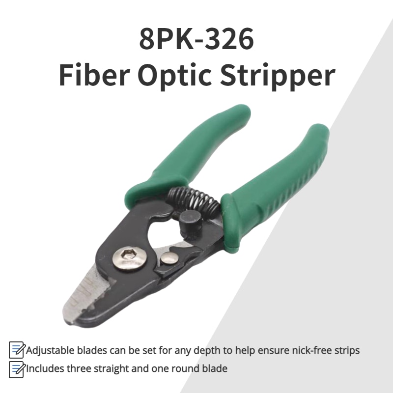 Free shipping 8PK-326 clamp Fiber stripping pliers 8PK-326 Tri-Hole Fiber Optic Stripper 8PK-326 FTTH FIber Wire stripper