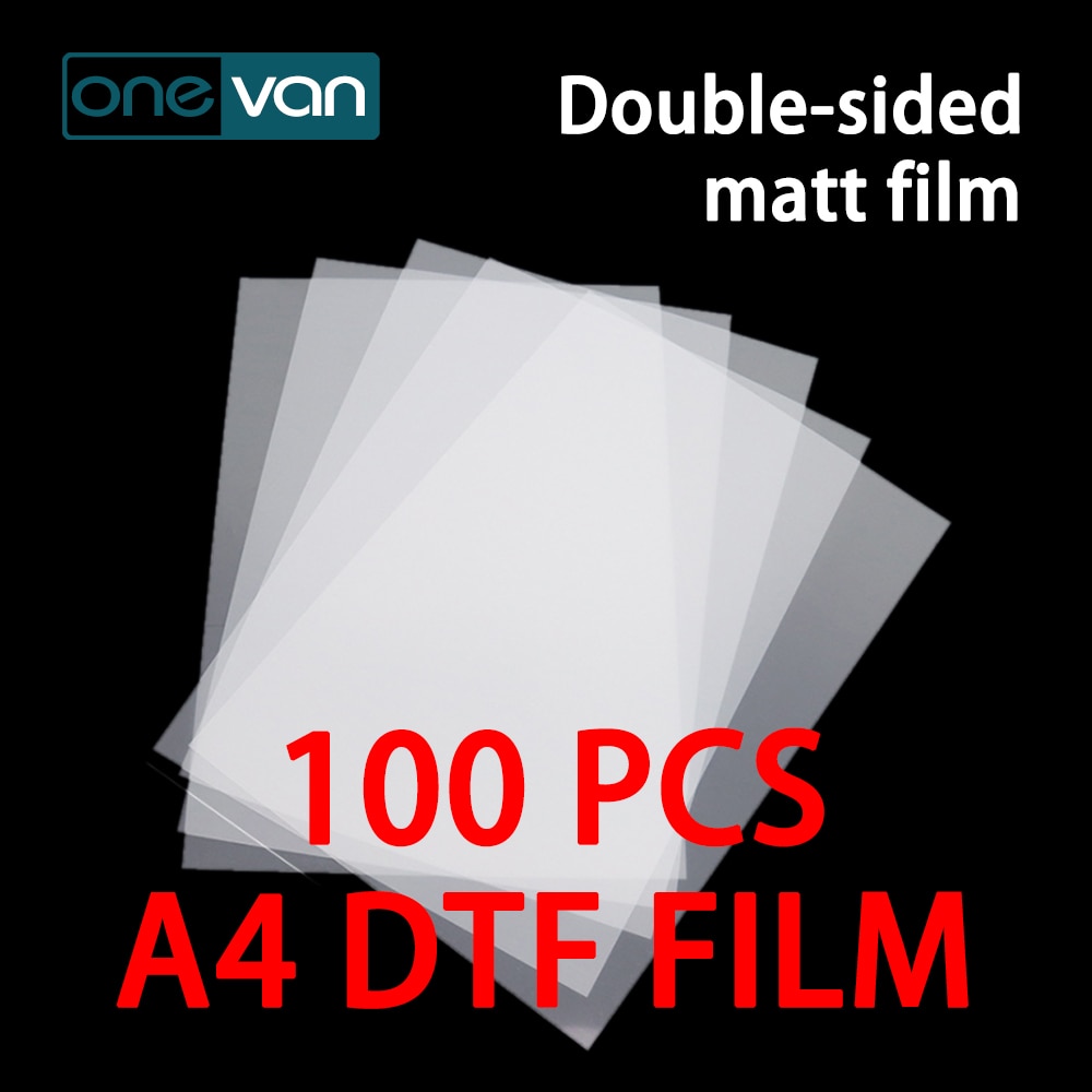 100 pieces of A4 PET film size 21x29.7cm double-sided matte film directly used for DTF ink printing transfer T-shirt clothes