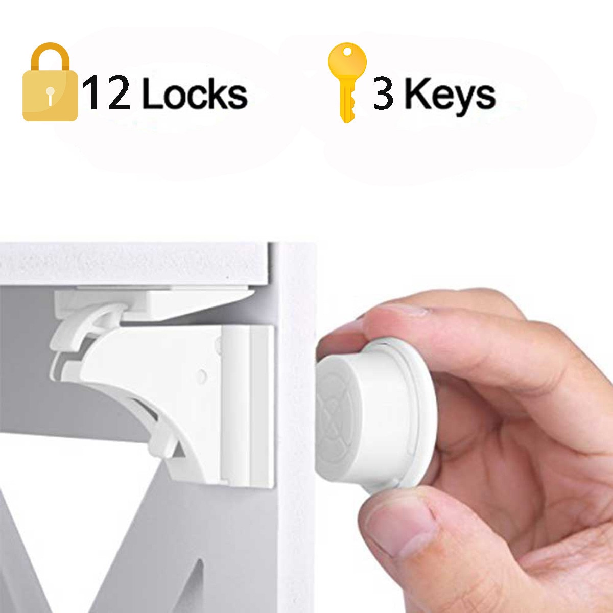 Magnetic Child Lock 4-12 locks+1-3key Baby Safety Baby Protections Cabinet Door Lock Kids Drawer Locker Security Magnetic Locks