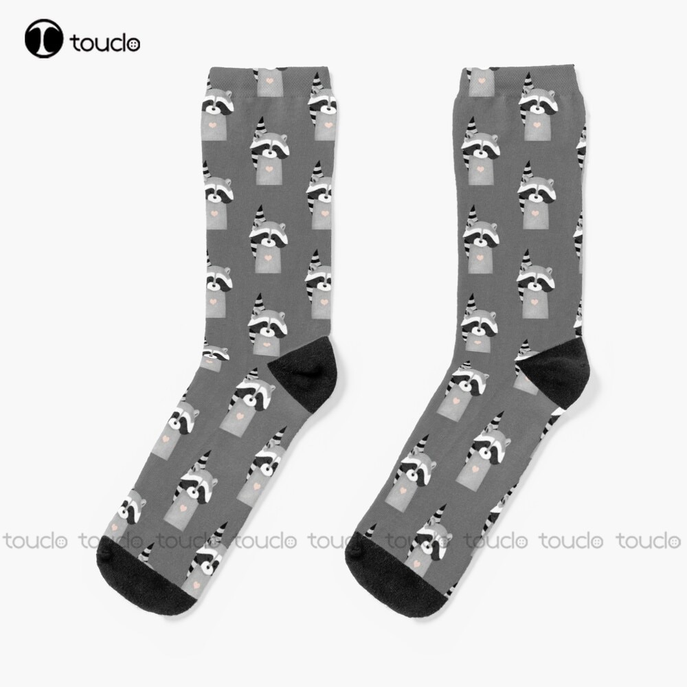Raccoon Socks Funny Socks For Women Personalized Custom Unisex Adult Teen Youth Socks 360° Digital Print Hd High Quality