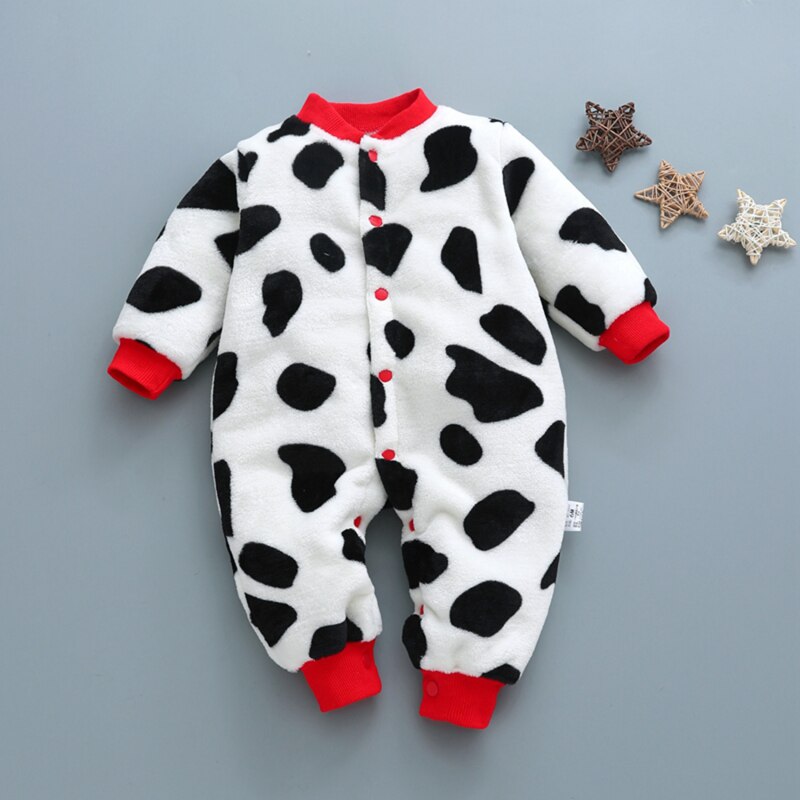 Spring Autumn Baby Set Cute Infant Girls Clothes Jumpsuit For Boys Soft Flannel WarmNewborn Baby Clothes Newborn Rompers 0-18M