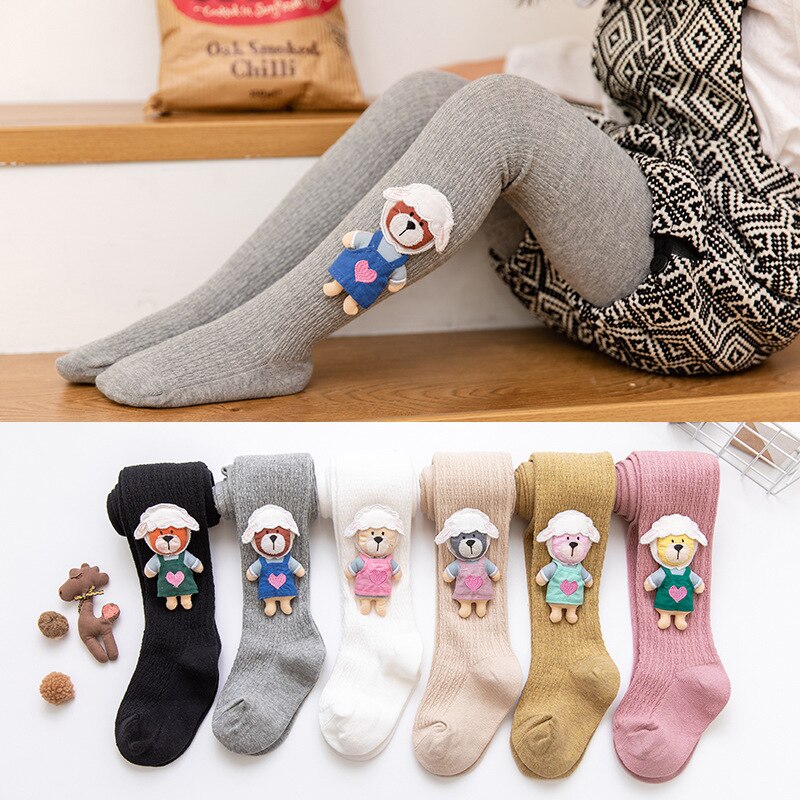 0-9 years old autumn and winter cute cartoon baby girl trousers cotton girl leggings children's leggings soft knit pants