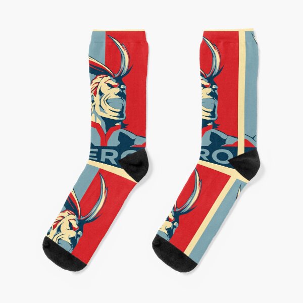 All Might Hero Boku No Hero Academia M Crew Socks Ankle Mens Women Black Best Knee High