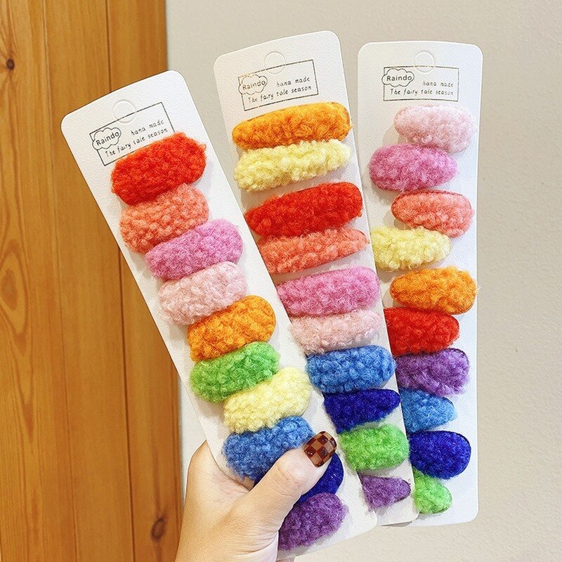 Autumn and Winter Children Hairpin Girls Plush Cute Hairpin Clip Girls Little Fashion Hair Accessories Baby Side Clip Headdress