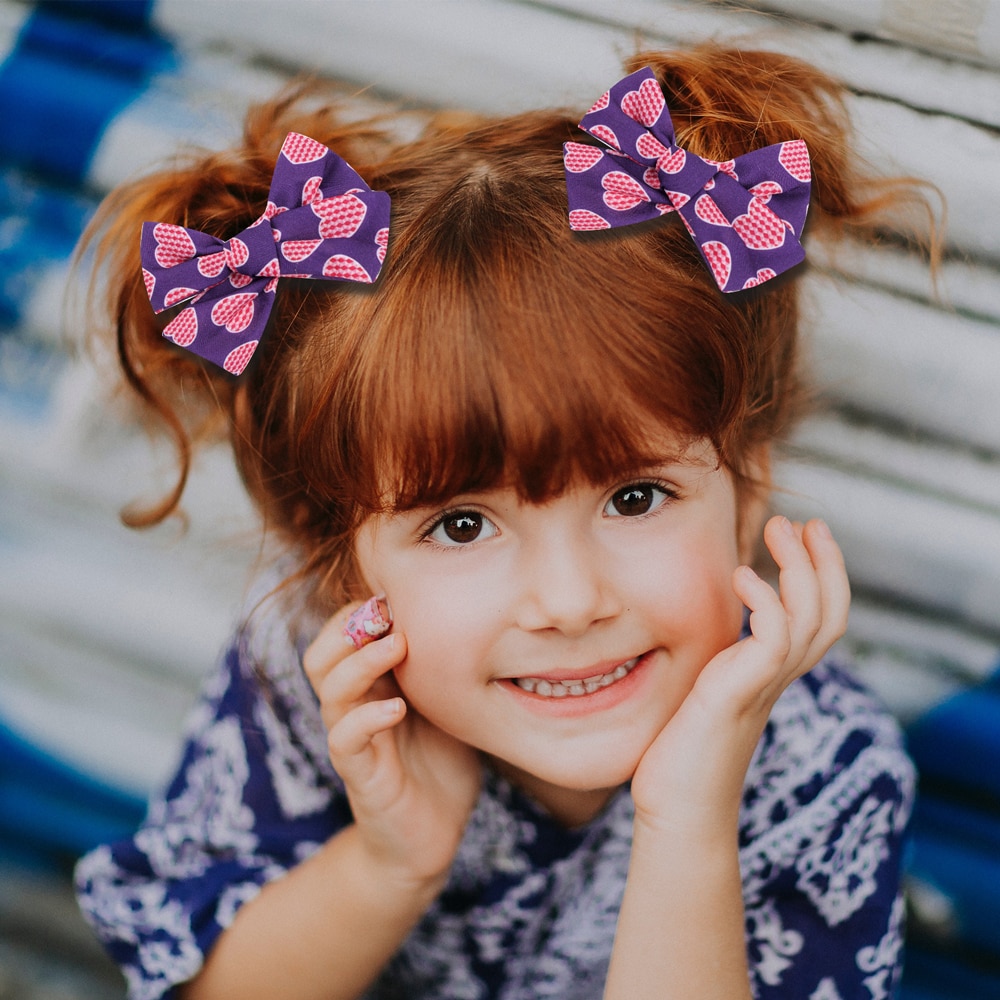 Baby Girl printing Hairpins Hair Accessories Big Bowknot Hair Pins Princess Barrettes Fashion Kid Hair Grips sganchos para niñas