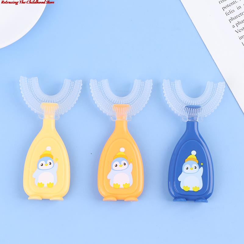 Cartoon Baby Toothbrush Kids Teeth Oral Care Cleaning Brush Silicone Toothbrush