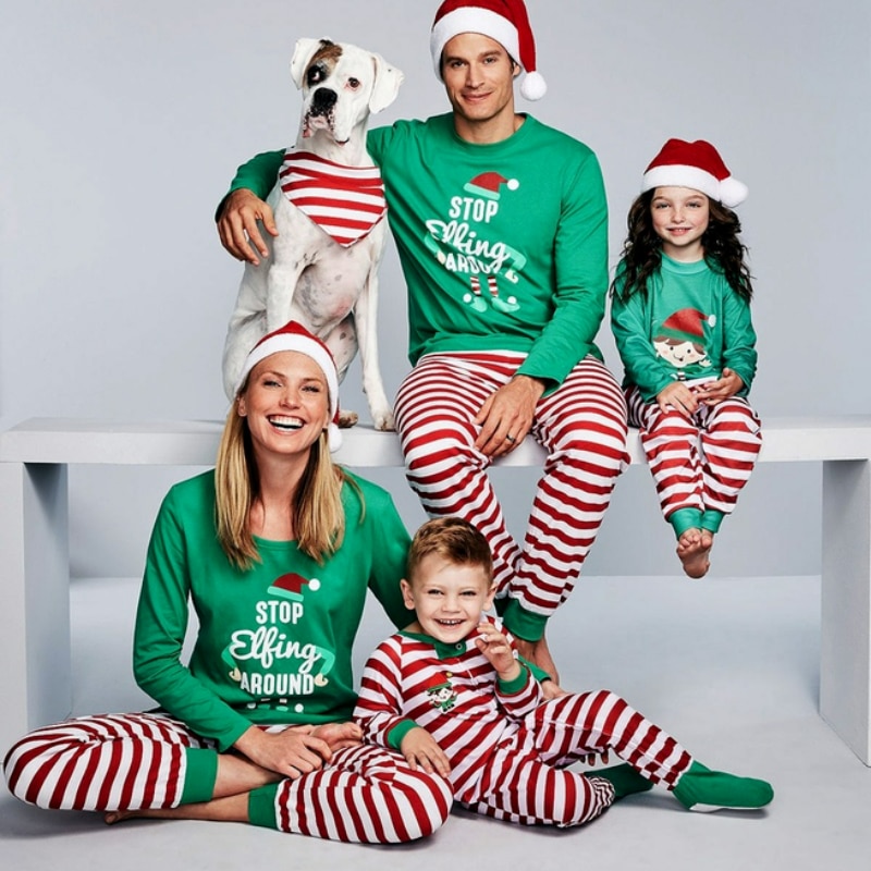 Christmas Mother Kids Christmas Pajamas Christmas Clothes Elf Cosplay Ball Christmas Clothes Family Matching Outfits Family Look