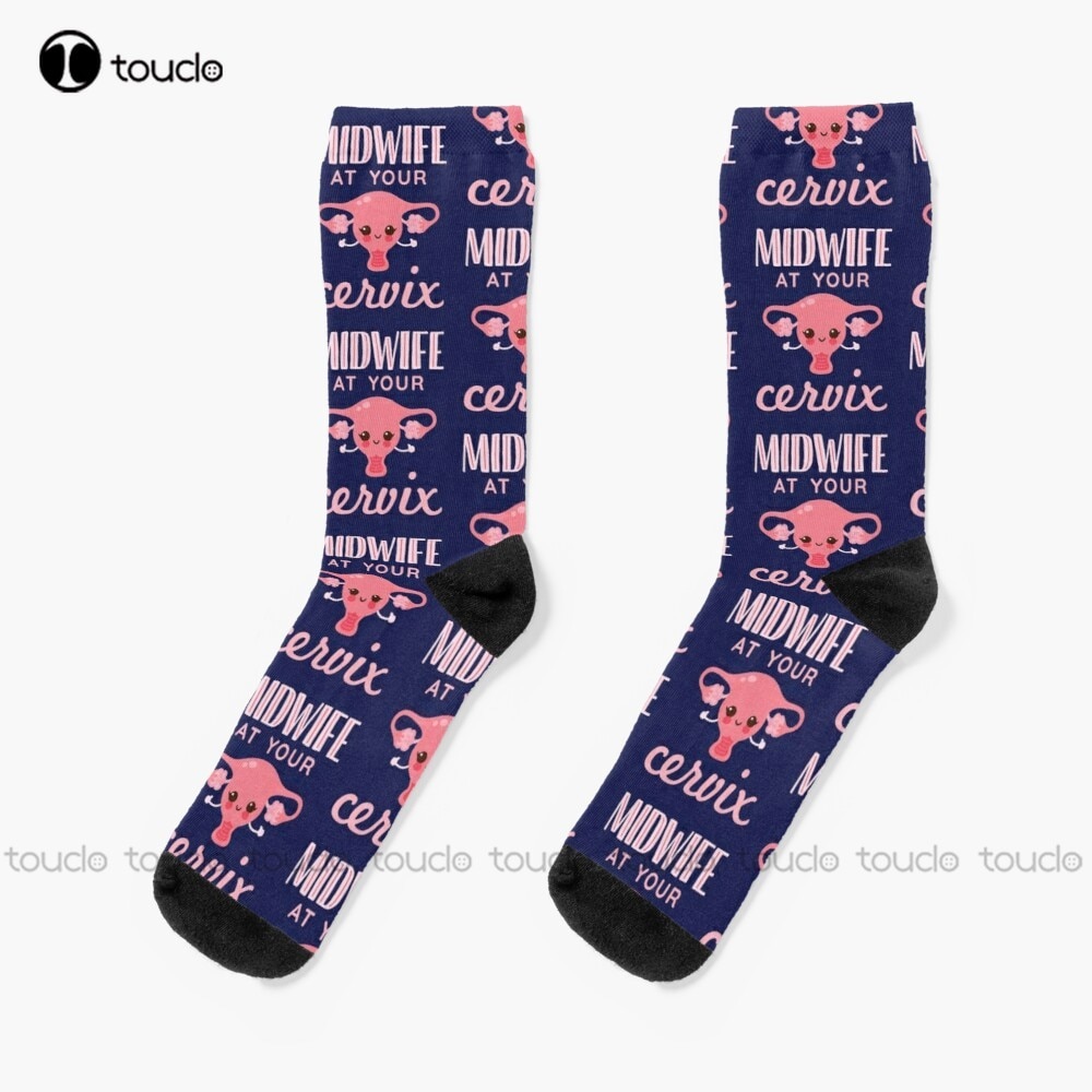 Midwife At Your Cervix Midwifery Birth Birthing Center Socks Novelty Socks For Men Christmas New Year Thanksgiving Day Gift Sock
