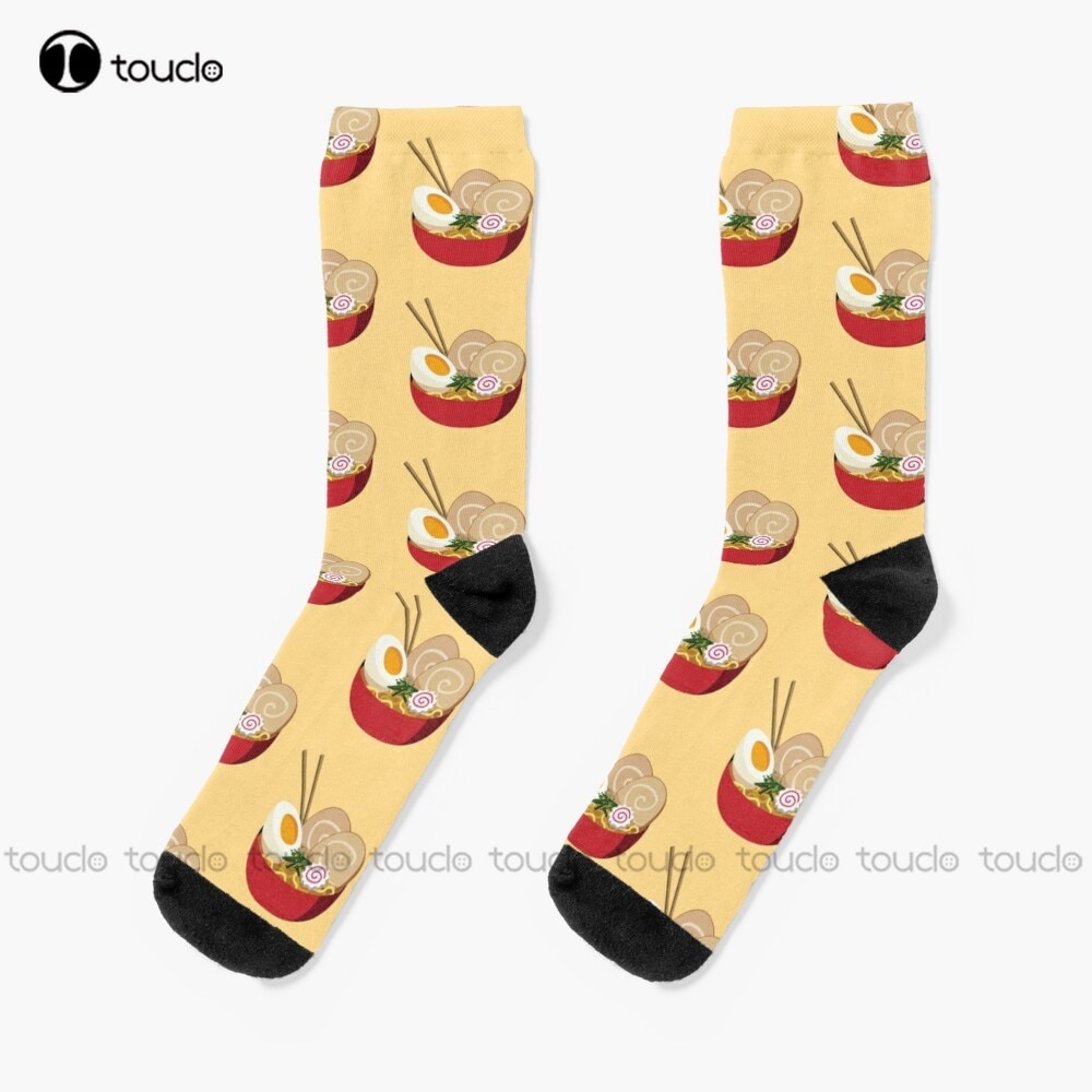 Bowl Of Ramen Socks Basketball Socks Christmas New Year Thanksgiving Day Gift Unisex Adult Teen Youth Socks Custom Funny Sock