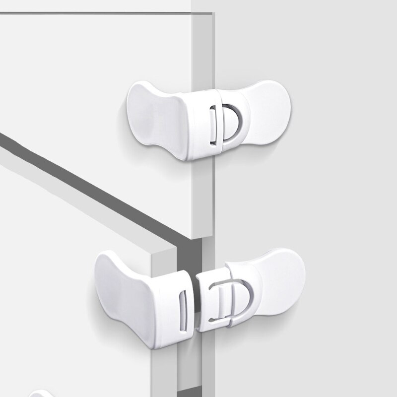5 Pcs Baby Safety Drawer Locks Anti-Pinching Hand Cabinet Locks Plastic Security Buckle for Children Kids Protection