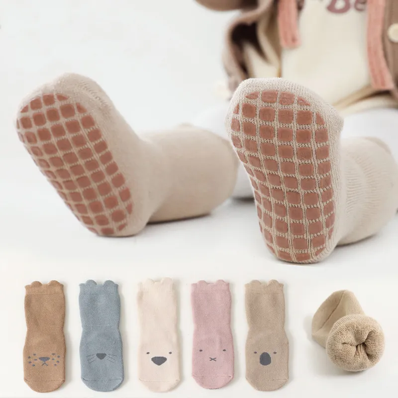 Baby Winter Thicken Socks Terry Knee High Socks Girls Newborn Warm Stuff Boys Toddler Floor Anti Slip Children Cartoon Cotton