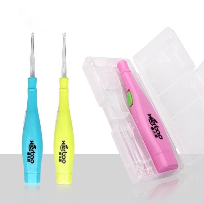 Independent Boxed Yanuo Brand Baby Seat Belt Silicone Soft Ear Pick Luminous Ear Pick Clean Ear Pick