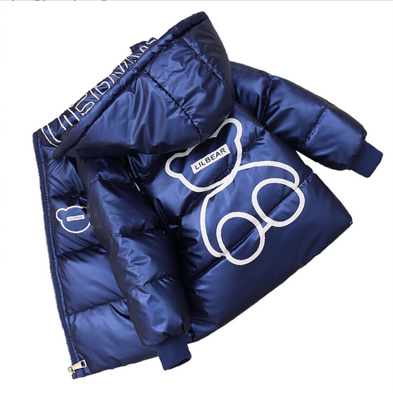 New Short Hood Cotton-Padded Jacket Korean Children's Jacket Autumn and Winter Warm Cotton Coat