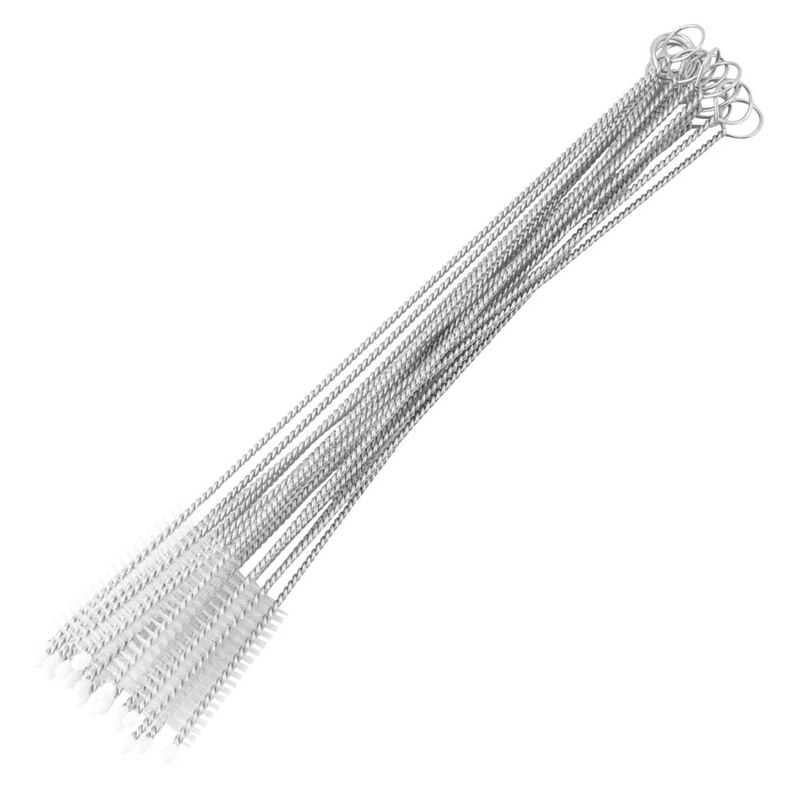 20 Baby Bottle Brushes Long-Handled Bristly Water Cups Straws Bottle Cleaners 360-Degree Rotation 17cm