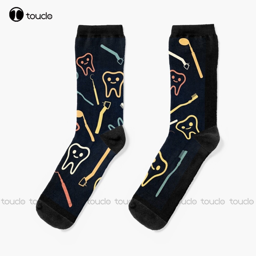 Dentist Equipment Gift Pattern Socks Boot Socks For Men Christmas New Year Gift 360° Digital Print Personalized Custom