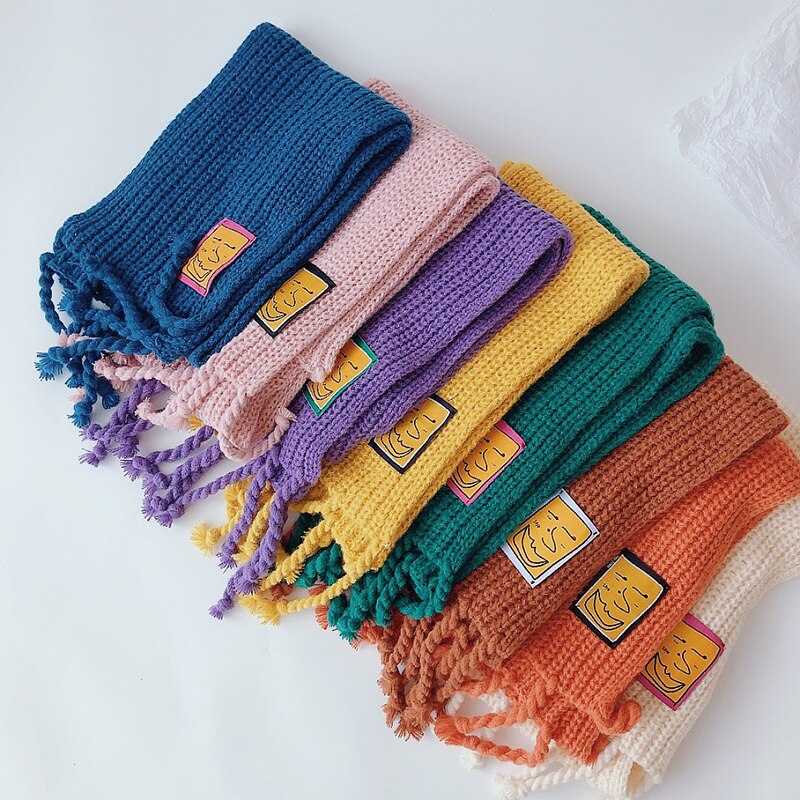 Autumn Winter Children Scarf Fashion Abstract Pattern Kids Boys Girls Scarves Thicken Warm Baby Neckerchief