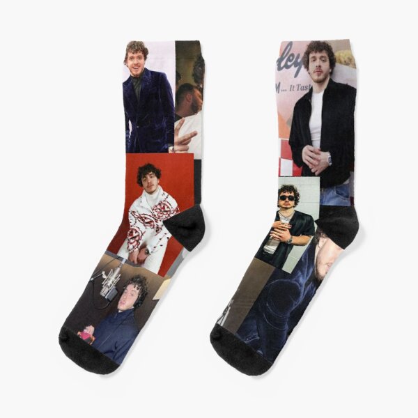 Jack Harlow Pic Collage Crew Socks Autumn Mens Short Breathable Cute Best Unisex Women Black Girls Pattern Cartoon Funny Winter