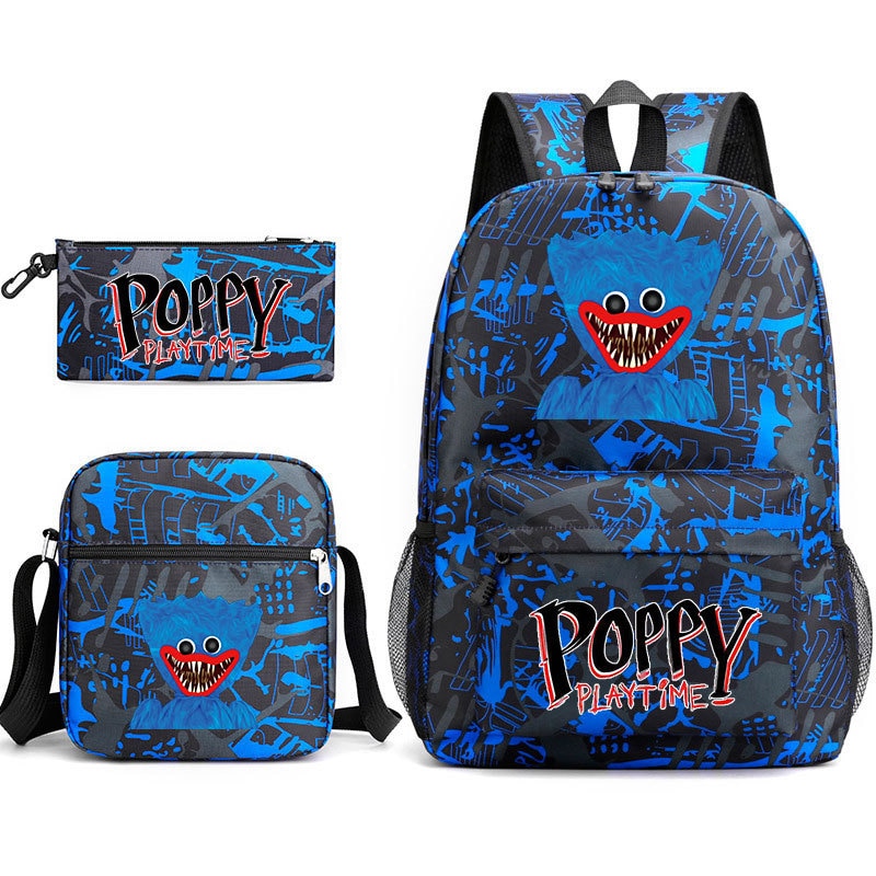 2022 Huggy Wuggy Game Backpack Poppy Playtime New arrival Three-Piece Set Shoulder Bag+Backpack+Pen Bag 3 In 1 for Children