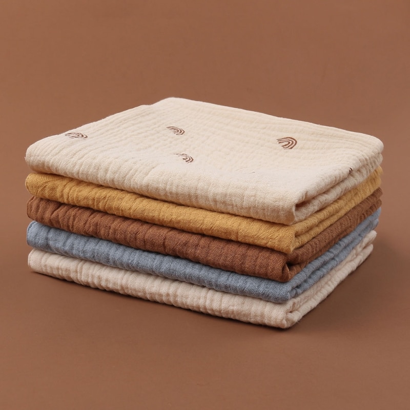 5pcs Baby Handkerchief Newborn Face Towel 30x30cm Cotton Feeding Bibs Burp Cloth