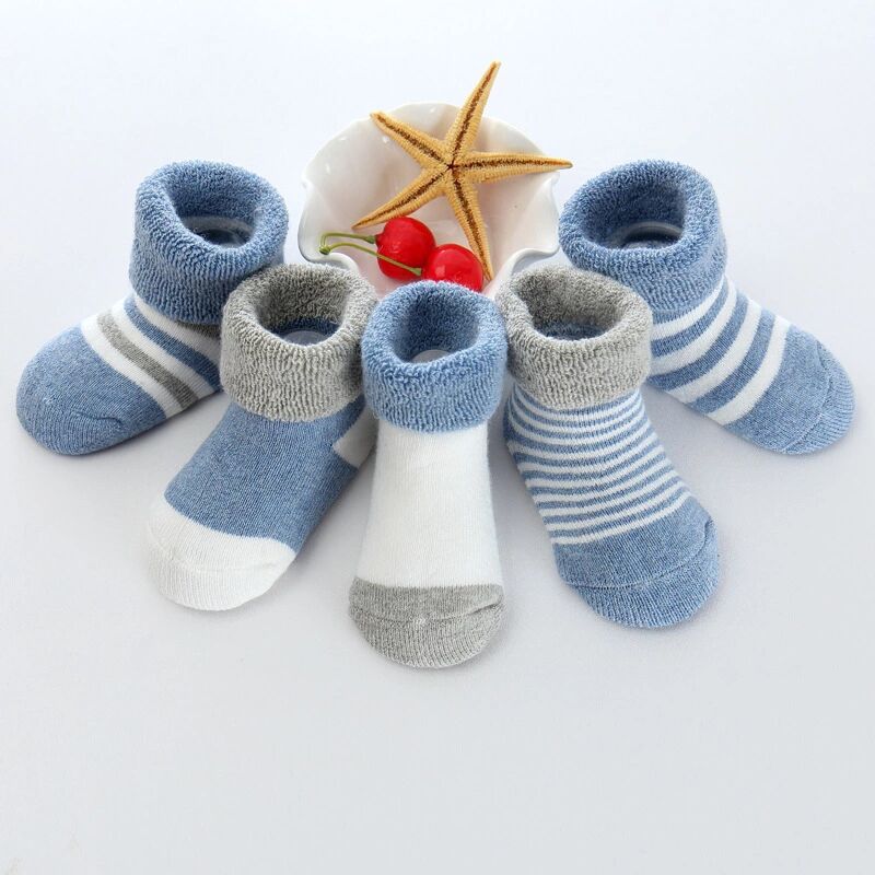 5 Pairs High Quality Autumn And Winter Thickened Cotton 0-12 Newborn Baby Socks Baby Girl Socks 0-3 Years Old