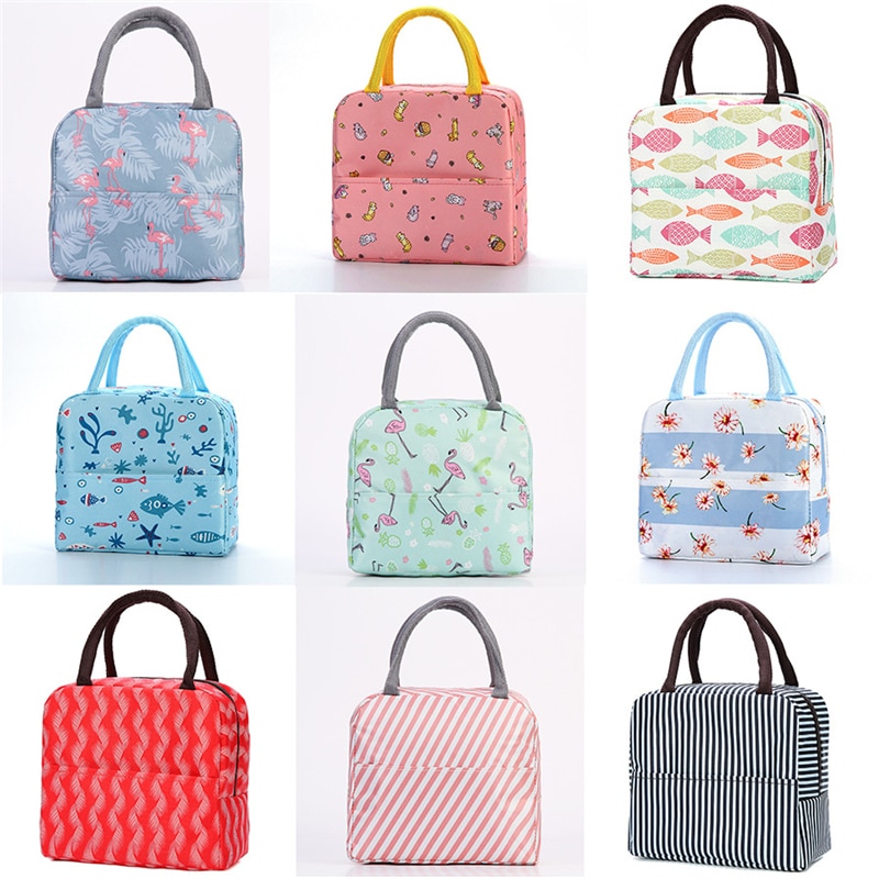 Multifunctional Milk Bottle Cooler Lunch Box Portable Insulated Canvas Lunch Bag Thermal Food Picnic Lunch Bag For Adults Kids