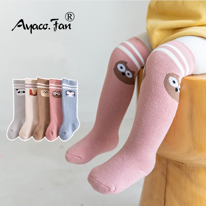 Toddler Socks Newborn Baby Winter Thick Terry Cotton Prewalker Autumn Girl Boy Infant Skidproof Sole Kids Cartoon Long Sock 0-3T