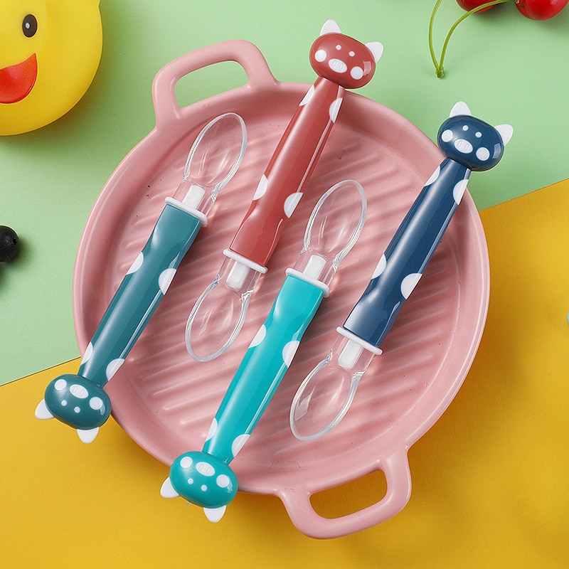 Baby Feeding Silicone Spoon Solid Feeding Baby Accessories For Eating Baby Tableware For Kids Children's Silicone Tableware
