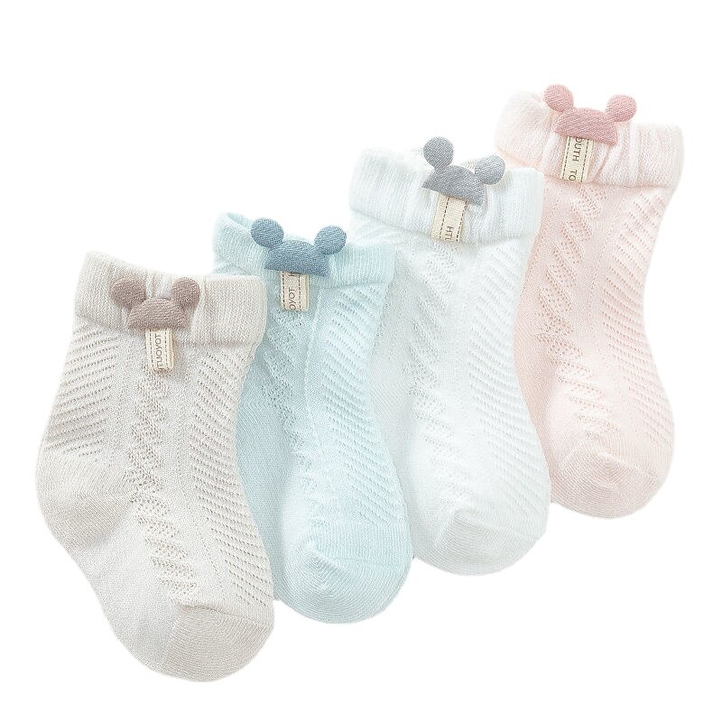 0-3 Years Baby Socks Spring Summer Pure Cotton New Born Mesh Breathable Princess Cute Toddler Girl Stuff Infant Baby Ankle Socks