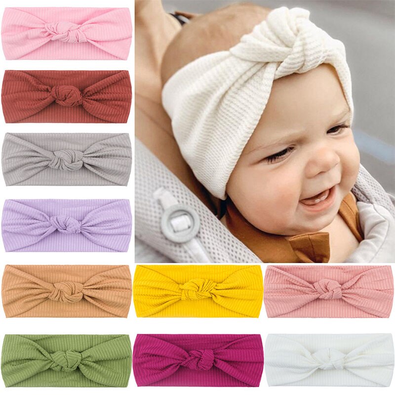 Baby Turban Headband Twisted Knot Spring Autumn Newborn Kids Girl Hat Elastic Children Hairband For Girls Baby Hair Accessories