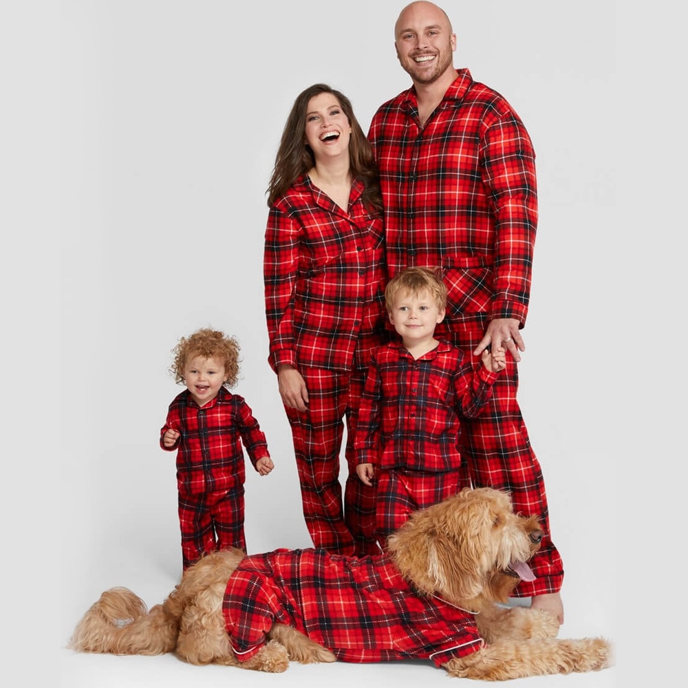 Pajamas set European and American Christmas parent-child print long-sleeved pajamas home service Christmas set