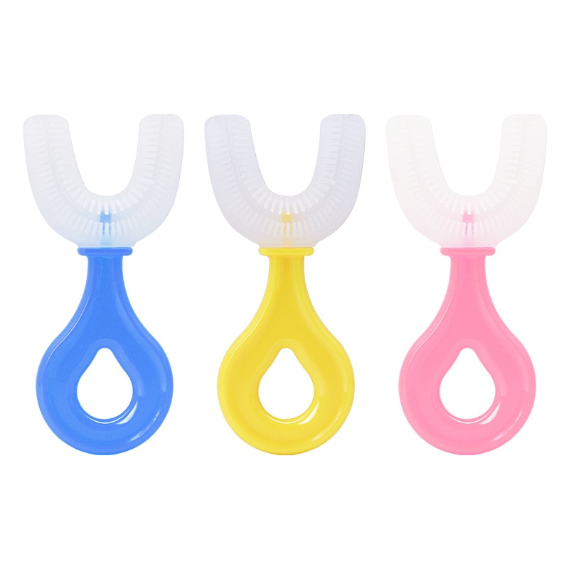 Baby Toothbrush Children 360 Degree U-shaped Child Toothbrush Teethers Soft Silicone Baby Brush Kids Teeth Oral Care Cleaning