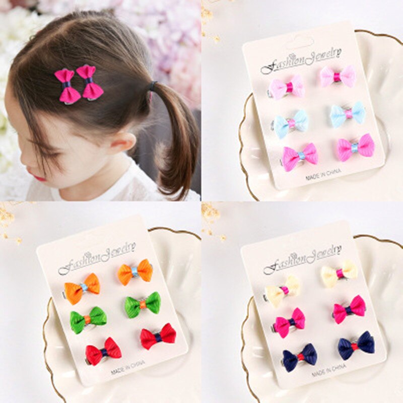6pcs Cute Hair Clip Accessories Barrette Decorations for Girls Hairgrips Headwear Girl Hairpins Bow Hair Clip Children Hairgrips