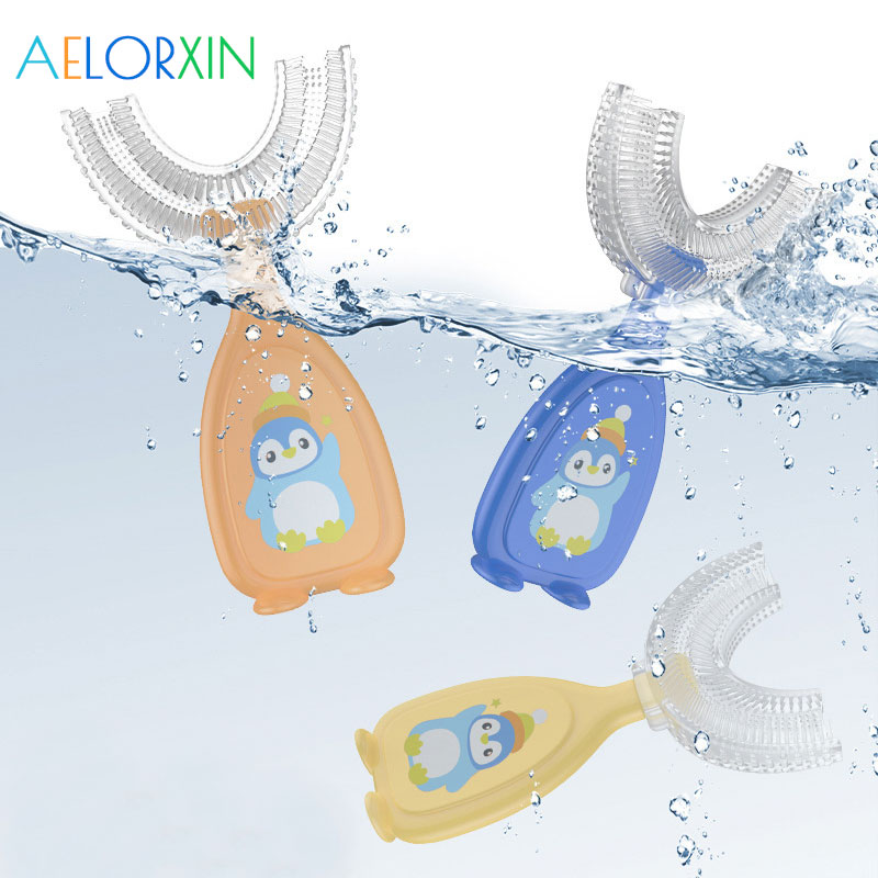 2-12 Years Baby Toothbrush Children's Teeth Oral Care Cleaning Brush Soft Silicone Teeth Brush for Babies Baby Items